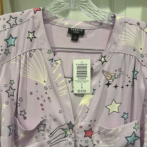 Torrid Pastel Star Print Blouse